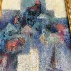 Vntg Original Eva McMurrey Abstract Mid Century Modern Oil Painting