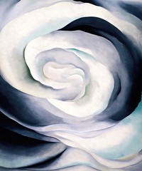 Abstraction White Rose Painting by Georgia O’Keeffe Art Reproduction