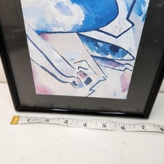 Vintage Composition IV Artwork Art Painting Wall Hanging Decor Framed 12″ x 7″