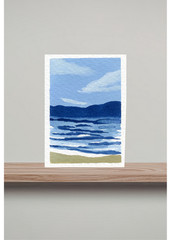 ACEO/ ATC Blue Water Sea Seascape Watercolor OOAK Original Art SaraClaireArt