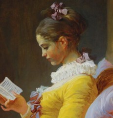 A young girl reading Oil painting HD Giclee printed on canvas L2876