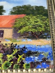 Sam Moore Original Oil Painting Texas Bluebonnets Hill Country Framed Ready Hang