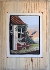 QUODLIBET trompe-l’œil CHRISTIAN GOTTLOB WINTERSCHMIDT NAIVE PAINTING FARMER 18th CENTURY