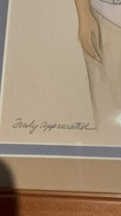 Dana Tiger Signed 1988 Native American ArtPrint“Truly Appreciated” Framed11x13.5