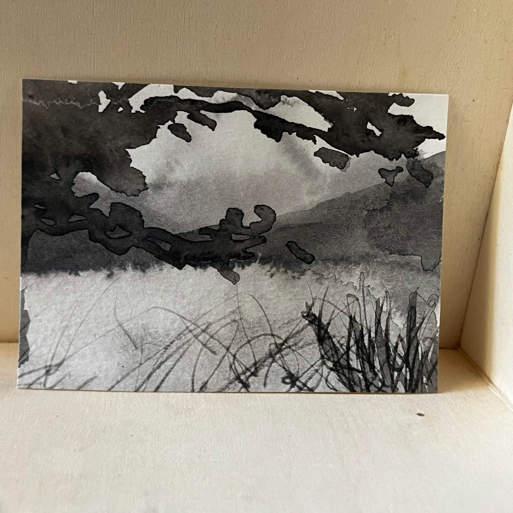 ACEO Original Art Card 2.5 x 3.5 Watercolor mini painting landscape