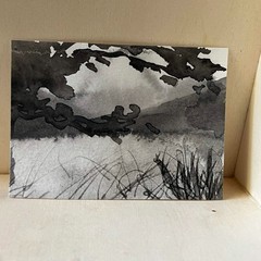 ACEO Original Art Card 2.5 x 3.5 Watercolor mini painting landscape