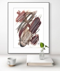 Original Art 9×12 Heavy Art Paper Expressionism Abstract Colorful Acrylic Decor