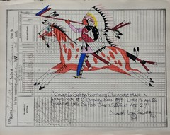 Daniel Long Soldier COMES IN SIGHT-CHEYENNE, Little Big Horn, Original Painting