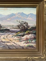 ANTIQUE DESERT PAINTING FINEST JOHN ANTHONY CONNER LANDSCAPE LISTED FAMOUS 1940
