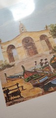 Pair of Vintage 11.5 X 8.5 Watercolor pictures of Malta by ARTIST FREE SHIPPING