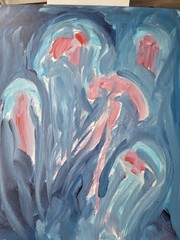 Veils Of The Deep Unique Abstract Expressionism Wall Art Canvas Board 11×14