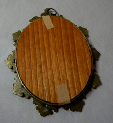 MINIATURE AUSTRALIAN OIL PAINTING IN AN ORNATE BRASS FRAME A RIVERSCENE BY J.A