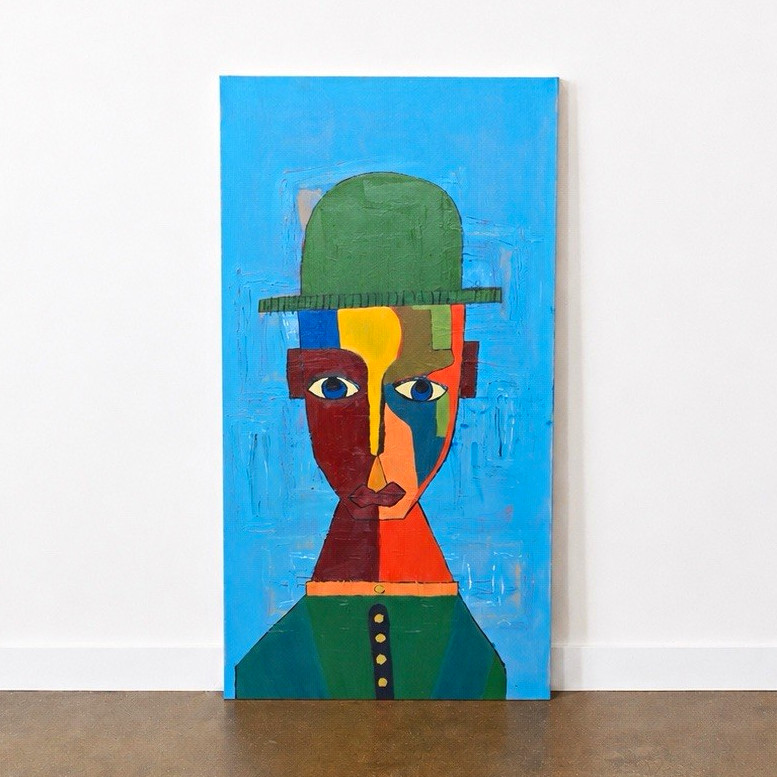 Original Abstract Modern Portrait Painting