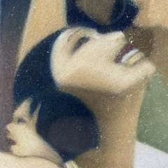 Lynne Cannoy Original Pastel Painting Cubist Social Realism Oil Rig Art 13×20