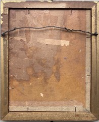 Small c.1920 Oil of Brulatour Courtyard New Orleans by Marie Reid