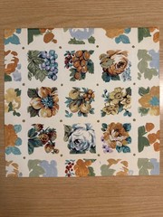 Original Gouache Textile Design Sheet Fruit Roses Grapes Strawberries Studio