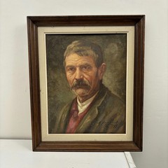 Classic Portrait Oil Painting „Older Man“ Handcrafted French Artwork