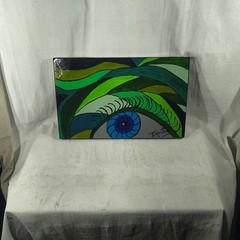 Original Acrylic Painting “ The Hills Have Eyes“ 12 “ X 19″ By Timothy Designs