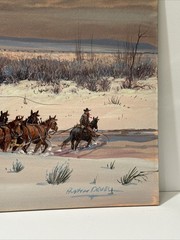 Austin Deuel Painting Landscape Wagon Frontier American Western Stagecoach