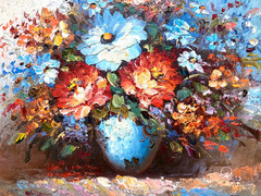 Original Oil Painting – Vase of Flowers