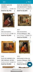 Alex de Andreis (1880-1929) Oil Painting Large Cavalier Portrait c 1920s