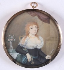 „Ardo per voi“ / Portrait of a young lady“, Turin School, fine miniature, 1780s