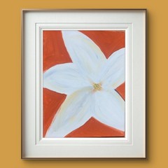 Star Jasmine: Contemporary Expressionist Original AcrylicPainting 11×14 Canvas