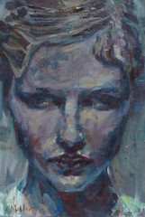 GERRY MILLER-Original oil painting on cardboard.”New Goal ”.28x41cm.Unframed