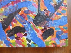 Mark Mutchnik, Abstract Acrylic Painting 17 X 17 inches