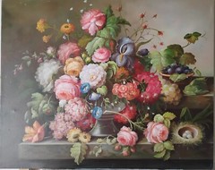 „Mother’s Day Floral Arrangement“ by Rupert 24×30 Roses Eggs Original Oil/Canvas