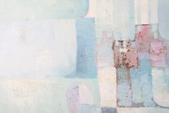 Mid-Century Abstract Oil Painting By Chirard? With Wooden Frame