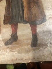Antique African American painting L.V FARMER OLD RARE