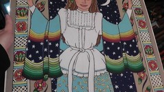 original 18×24 b woolston fine art painting moon lady