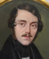 Wenzel Kraus (1791-1849) „Male portrait“, fine miniature, ca. 1840
