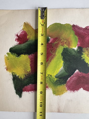 Colorful Vintage Abstract Acrylic Painting 1960’s Outsider Art OOAK 13.5 x 11