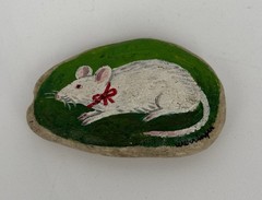 Charles Wehringer Miniature Oil Painting – Rat, Americana 20th Century