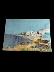 oil paintings on canvas Mid-century Impressionist Signed K.WARD 15.5×12 Inch