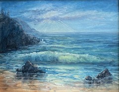 Vintage Plein Air Pacific NW? Coastal Landscape Impressionism Seascape Painting
