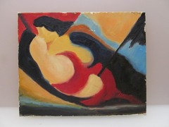 Female Nude Nude Woman Original Colorful Abstract Oil Painting