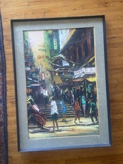 Ladder Street – Hong kong Painting By C.Magnus 1963