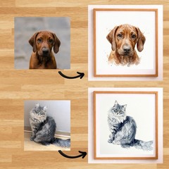 Custom Pet Portrait From Picture Custom Dog Portrait Custom Pet Portrait Pet