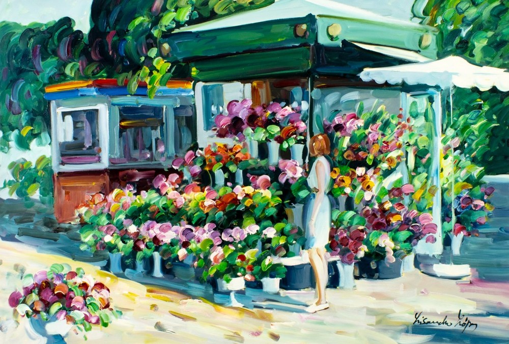 Lisandro Baylon (Argentina,US,1951-?) oil painting 136981