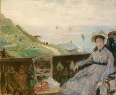 Berthe Morisot Signed Oil Painting on Canvas 16×24 in Impressionist Portrait ..