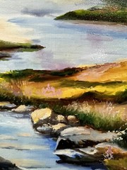 Mountain Original painting oil,18×24 in, Birthday Gift, Handmade Decor,Home Gift