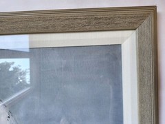 Vintage Original Acrylic Snowy Owl Hand Painting Signed Framed 23″x29″