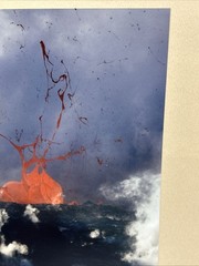 Pair Kalapana Volcano Lava Photographs Extreme Exposure 2008 Hawaii 1 Signed