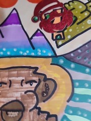 Original Painting Andy Kaufman Mushroom Ideas Desert Monkey Santa Claus Mountain