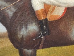 Signed Robinson Portrait Jockey Up Original Oil Painting On Canvas Vtg