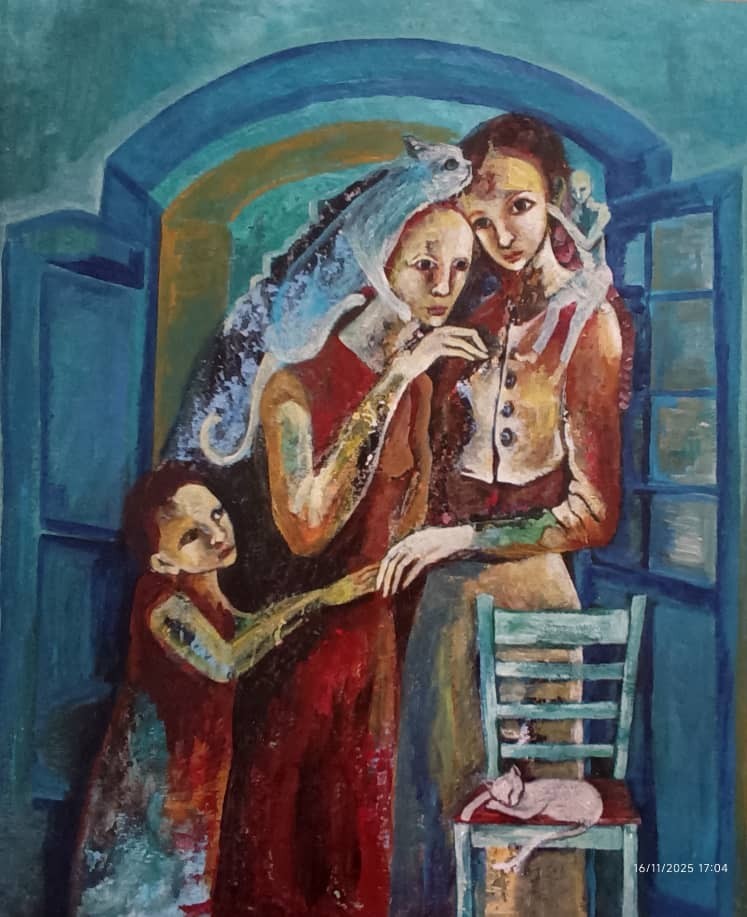 acrylic on cardboard by Mabel Tey 50x60cm T : Susurro cuban beautiful art
