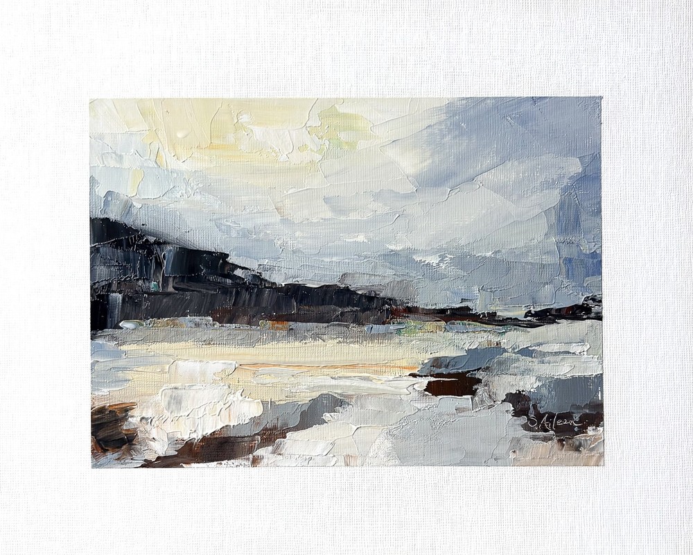8×10 Original Seascape Oil Painting Modern Impressionist Contemporary Art Signed